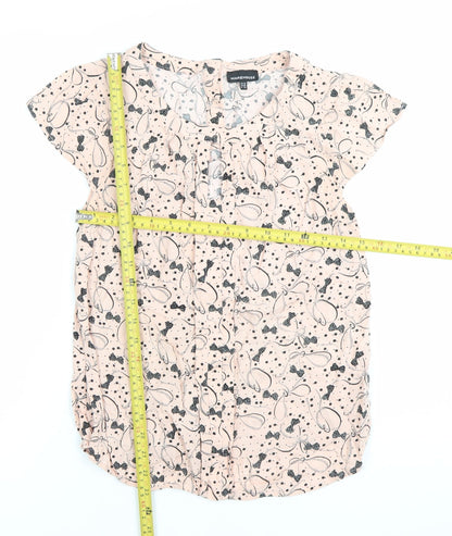 Womens UK Size 10 Warehouse Pink Tunic Blouse