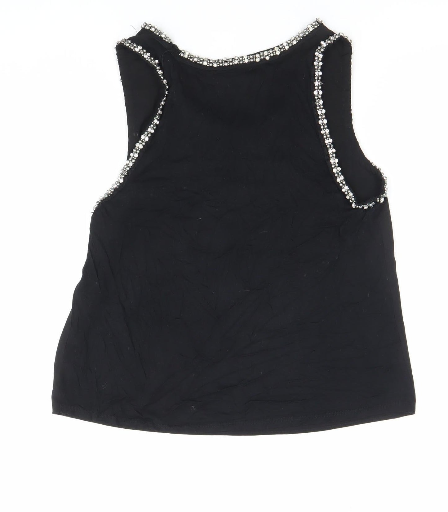 Womens UK Size 10 Topshop Black Camisole Blouse