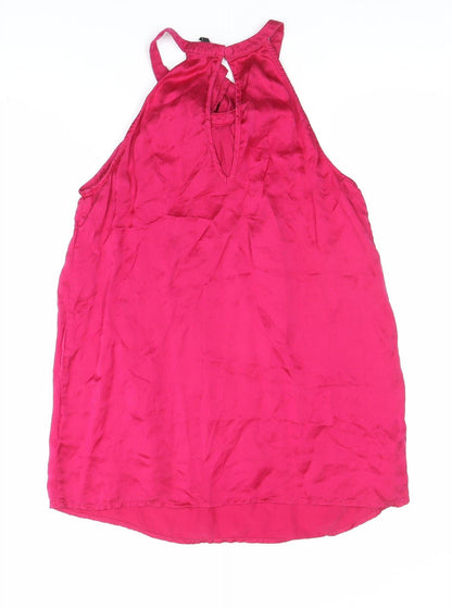 Womens UK Size 8 NEXT Pink Camisole Blouse