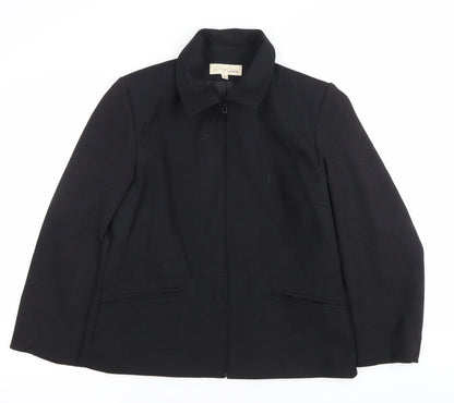 Style by EWM Women’s Black Size 14 Zip Jacket Workwear Classic