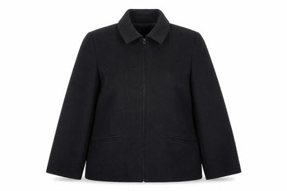 Front view of Style by EWM Women’s Black, size UK 14, Zip Jacket Workwear Classic