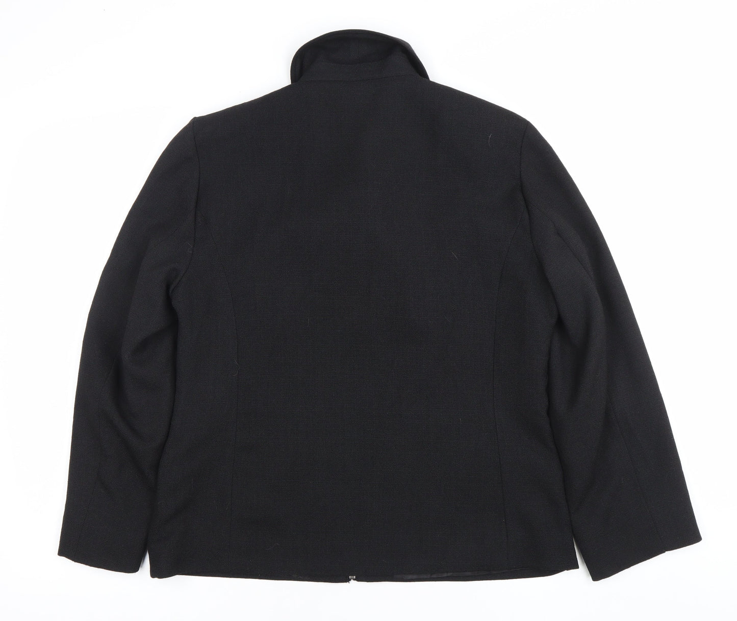 Style by EWM Women’s Black Size 14 Zip Jacket Workwear Classic