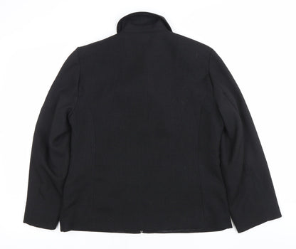 Style by EWM Women’s Black Size 14 Zip Jacket Workwear Classic