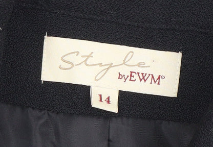 Style by EWM Women’s Black Size 14 Zip Jacket Workwear Classic