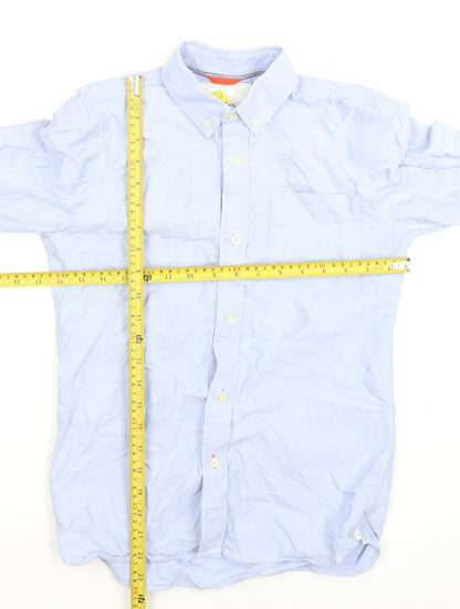 Boden Boys Blue Button-Up Long Sleeve Cotton Shirt 11-12 Years