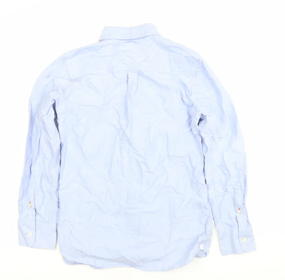 Boden Boys Blue Button-Up Long Sleeve Cotton Shirt 11-12 Years