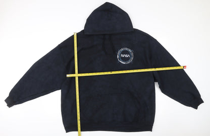Mens UK Size M NASA Black Pullover Hoodie