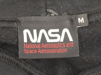 Mens UK Size M NASA Black Pullover Hoodie
