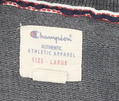 Mens UK Size L Champion Grey Pullover Sweatshirt