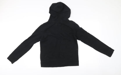 Hollister Women’s Black Pullover Hoodie Size S Cotton Blend Logo