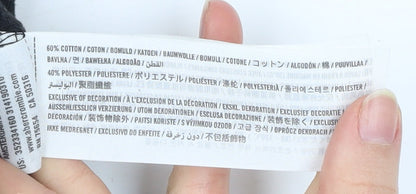 Hollister Women’s Black Pullover Hoodie Size S Cotton Blend Logo