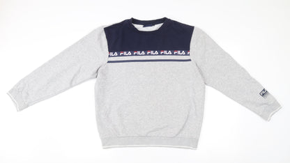 Mens UK Size M FILA Grey Pullover Sweatshirt