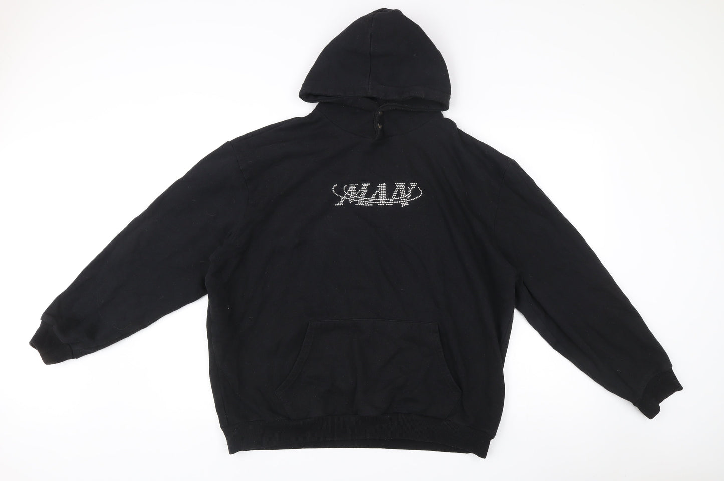 Mens UK Size M boohooMAN Black Pullover Hoodie