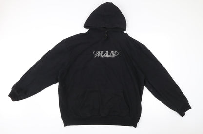Mens UK Size M boohooMAN Black Pullover Hoodie