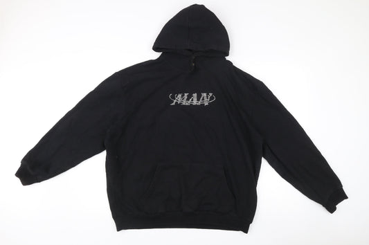 Mens UK Size M boohooMAN Black Pullover Hoodie