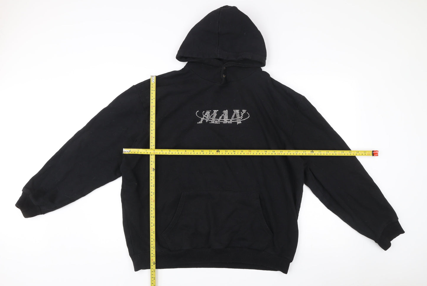 Mens UK Size M boohooMAN Black Pullover Hoodie