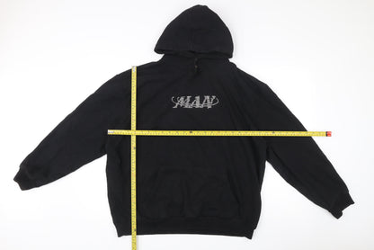 Mens UK Size M boohooMAN Black Pullover Hoodie