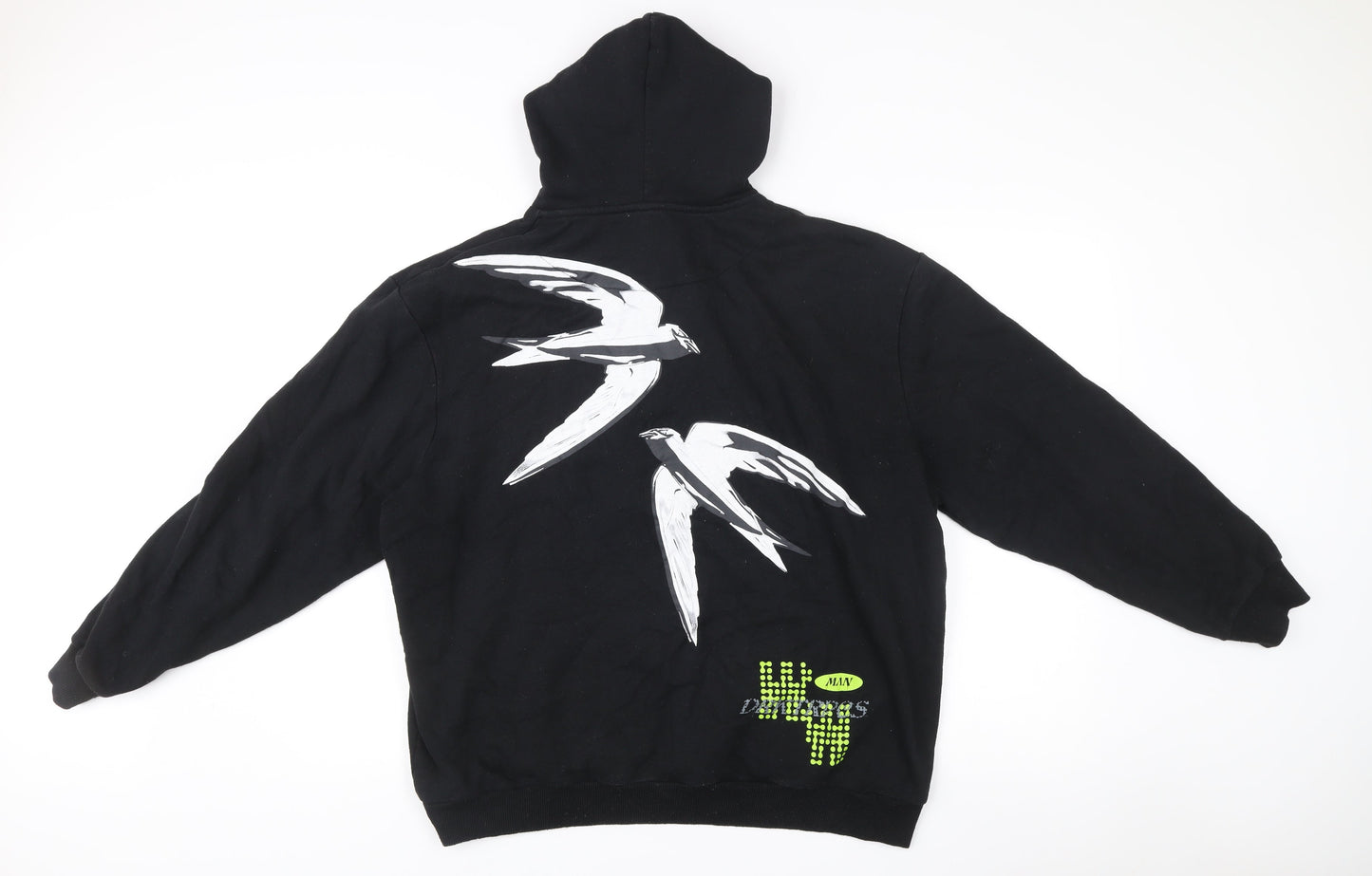 Mens UK Size M boohooMAN Black Pullover Hoodie