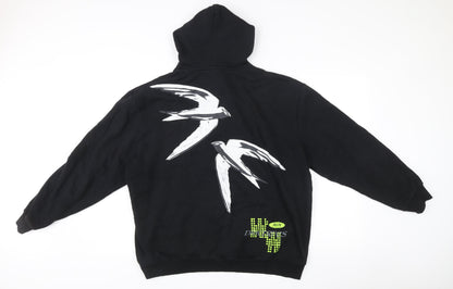 Mens UK Size M boohooMAN Black Pullover Hoodie