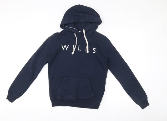 Womens UK Size 8 Jack Wills Blue Pullover Hoodie