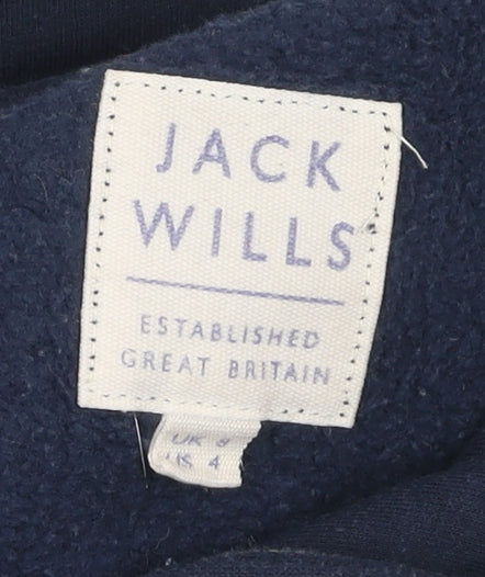 Womens UK Size 8 Jack Wills Blue Pullover Hoodie