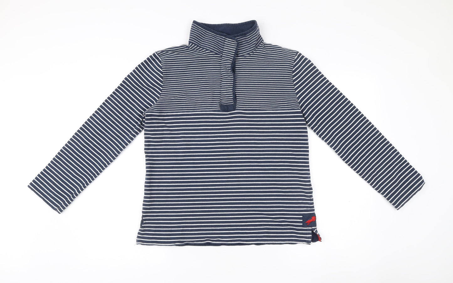 Equestrian Women's Navy Stripe Sweatshirt Size 16 Cotton Blend