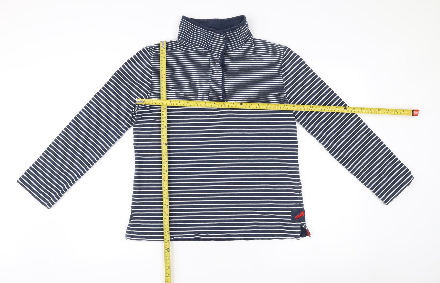 Equestrian Women's Navy Stripe Sweatshirt Size 16 Cotton Blend