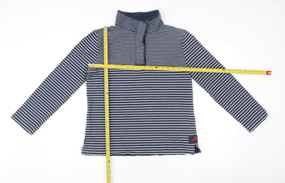 Equestrian Women's Navy Stripe Sweatshirt Size 16 Cotton Blend