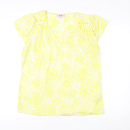 Womens UK Size 16 Marks and Spencer Yellow Tunic Blouse