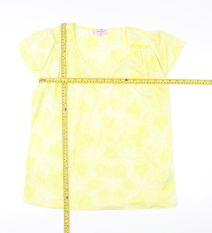 Womens UK Size 16 Marks and Spencer Yellow Tunic Blouse