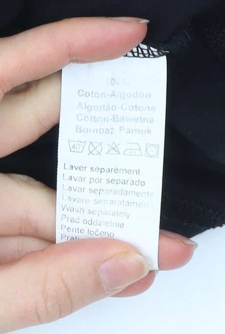 Paul & Shark Men’s Black Cotton Embroidered Logo Polo Shirt M