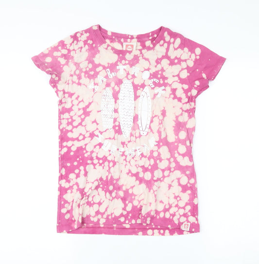 Saltrock Girls Pink Tie Dye Graphic Surfboard T-Shirt 11-12 Years