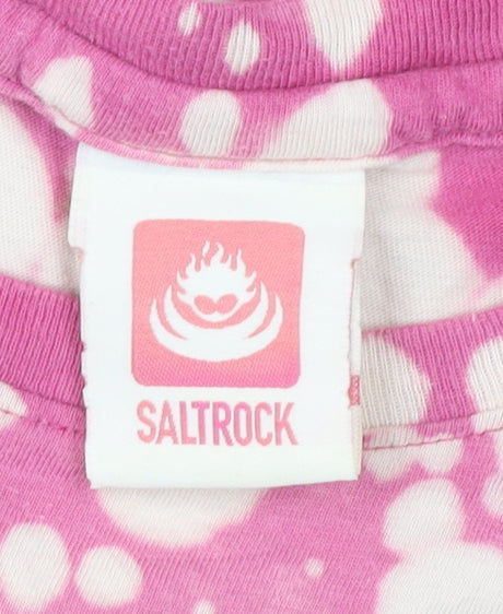 Saltrock Girls Pink Tie Dye Graphic Surfboard T-Shirt 11-12 Years