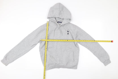 Tottenham Hotspur Boys Grey Pullover Hoodie 13-14 Years Cotton Blend