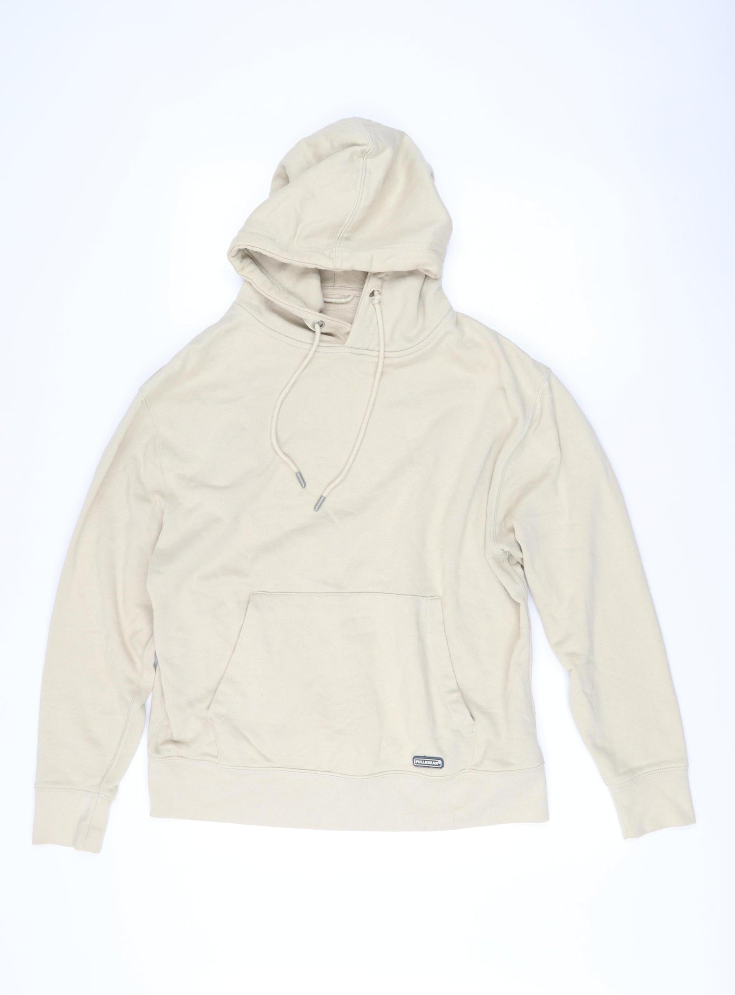 Mens UK Size S Pull&Bear Beige Pullover Hoodie