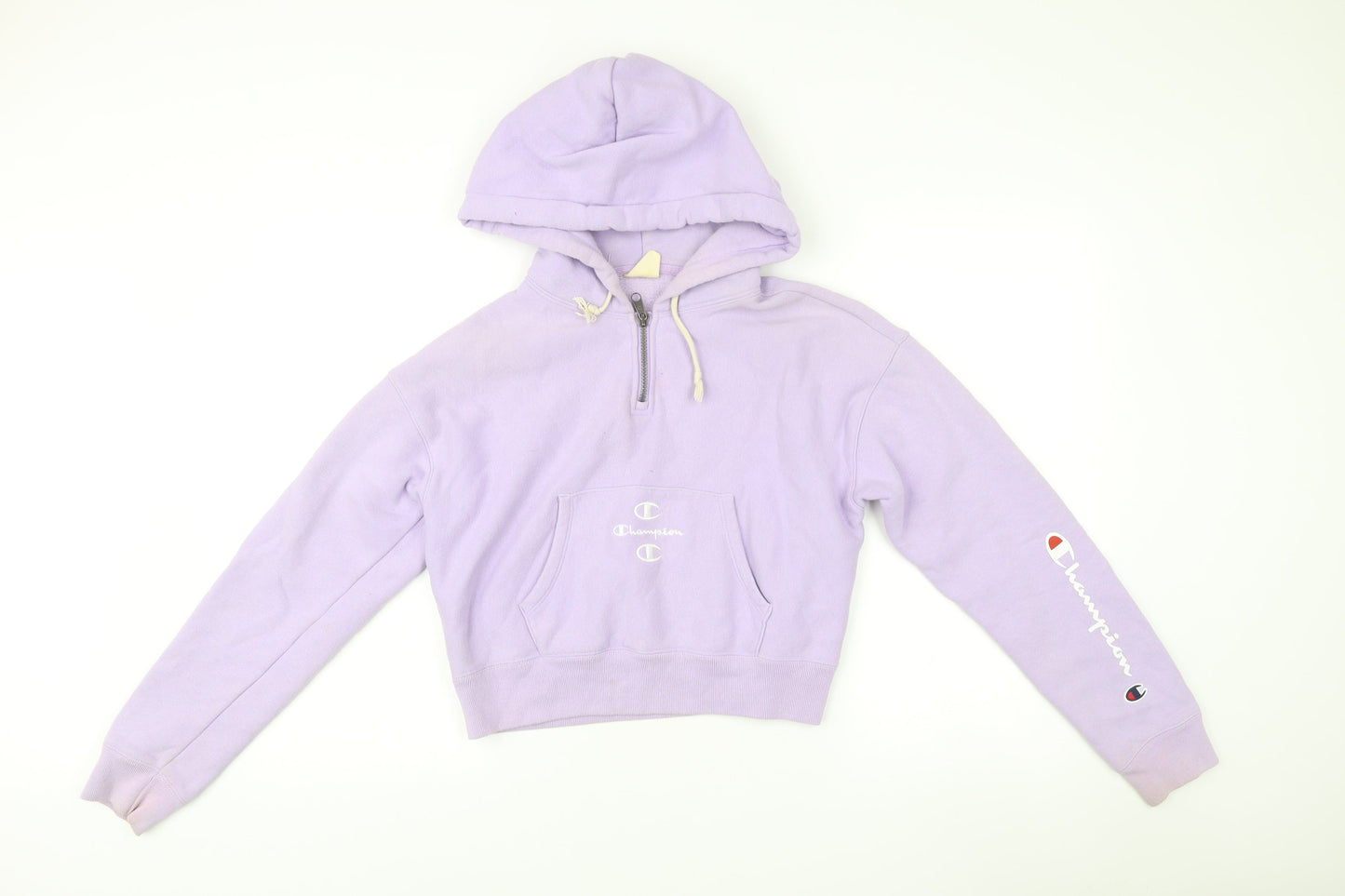 Champion Women’s Purple Small 1/4 Zip Hoodie Sweatshirt