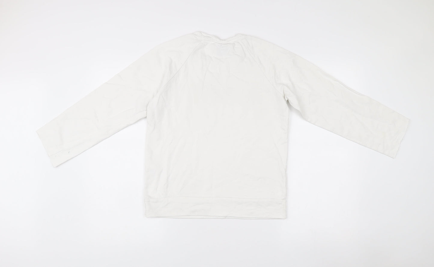 Antioch Unisex White Pullover Sweatshirt Small Graphic Logo Cotton