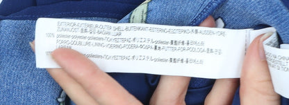 Zara Women Blue Cactus Print Sleeveless V-Neck Playsuit Size 12