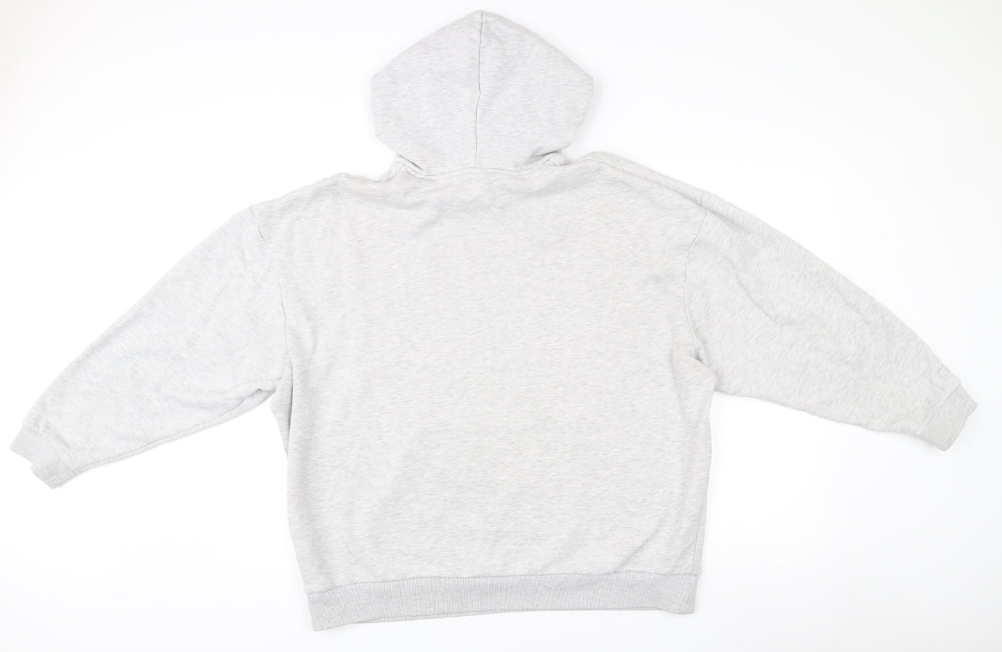 Crooked Tongues Mens Grey Pullover Hoodie L Logo Print Casual