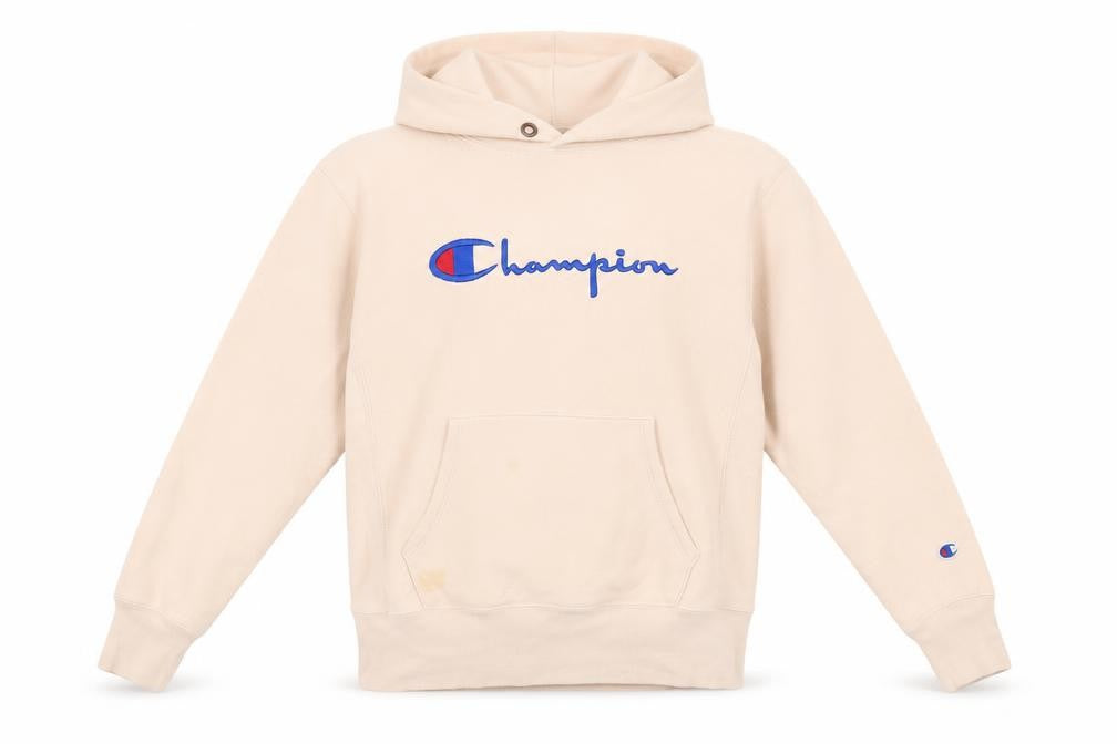 Womens UK Size S Champion Beige Pullover Hoodie