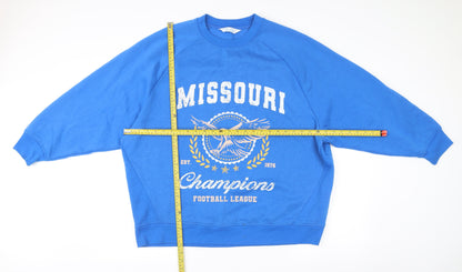 Primark Women’s Blue Missouri Graphic Sweatshirt L Raglan