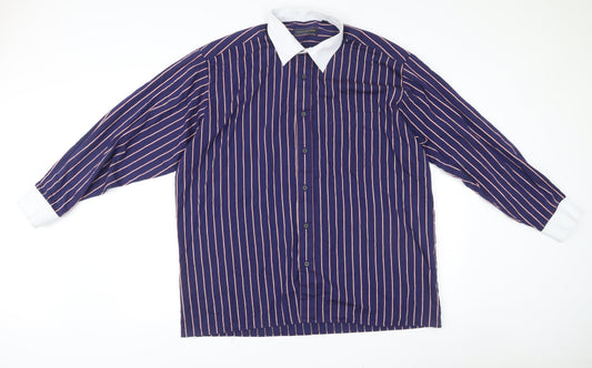 Mens UK Collar Size 17.5 Peter England Smart Blue  Dress Shirt