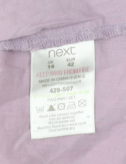 Womens UK Size 14 NEXT Purple Tunic Blouse