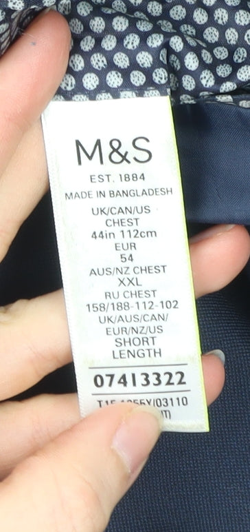 Mens UK Size 44 Marks and Spencer Regular Blue Suit Jacket