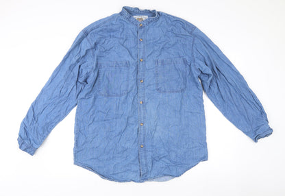 Taylor & Butler Men’s Blue Cotton Denim Long Sleeve Shirt L