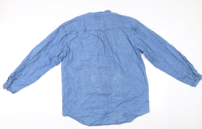 Taylor & Butler Men’s Blue Cotton Denim Long Sleeve Shirt L