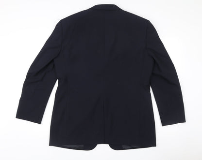 Mens UK Size 42 Charlton Gray Regular Blue Suit Jacket