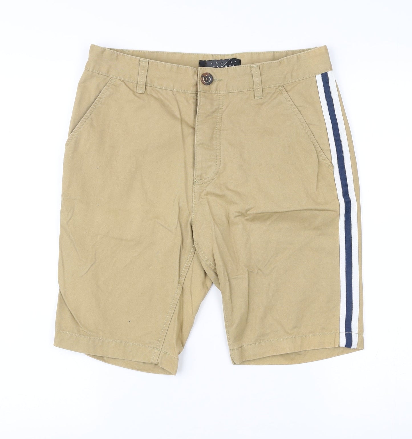 Broken Standard Men’s Beige Chino Shorts Size 30 Regular Cotton