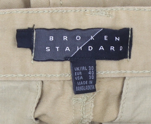 Broken Standard Men’s Beige Chino Shorts Size 30 Regular Cotton