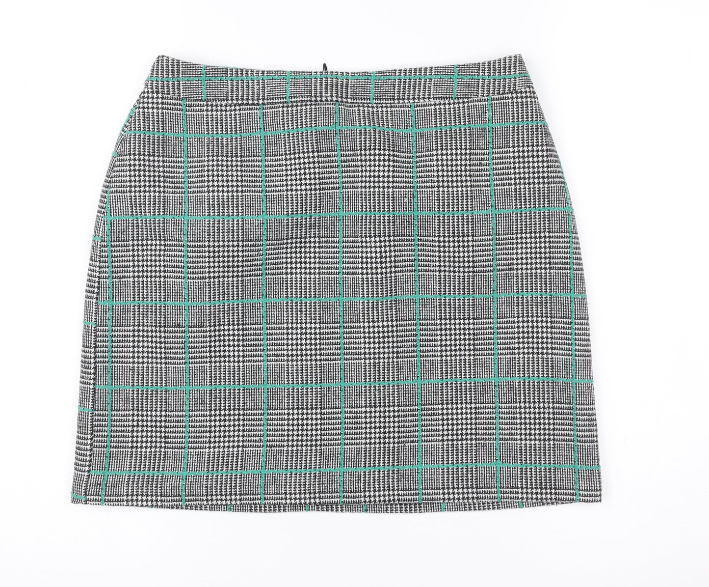 Papaya Petite Women’s Grey Check Pencil Skirt Size 10 Tweed Lined